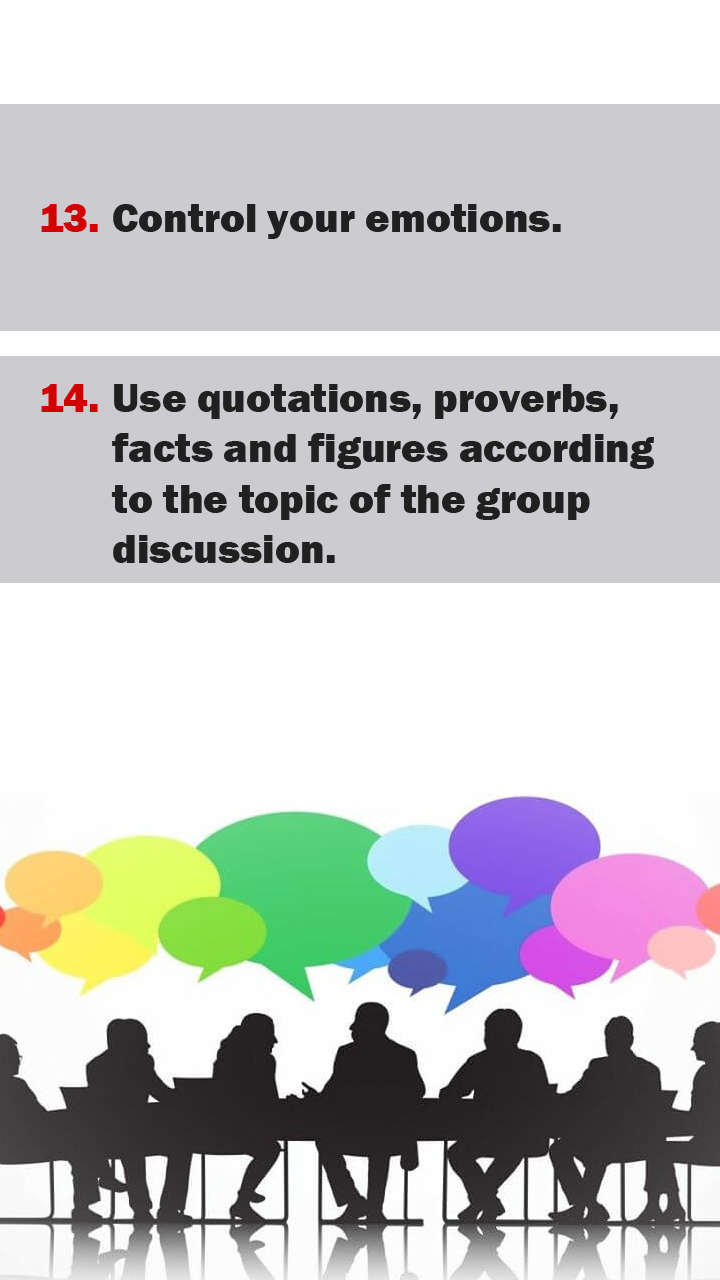 Top 18 Do’s in a Group Discussion