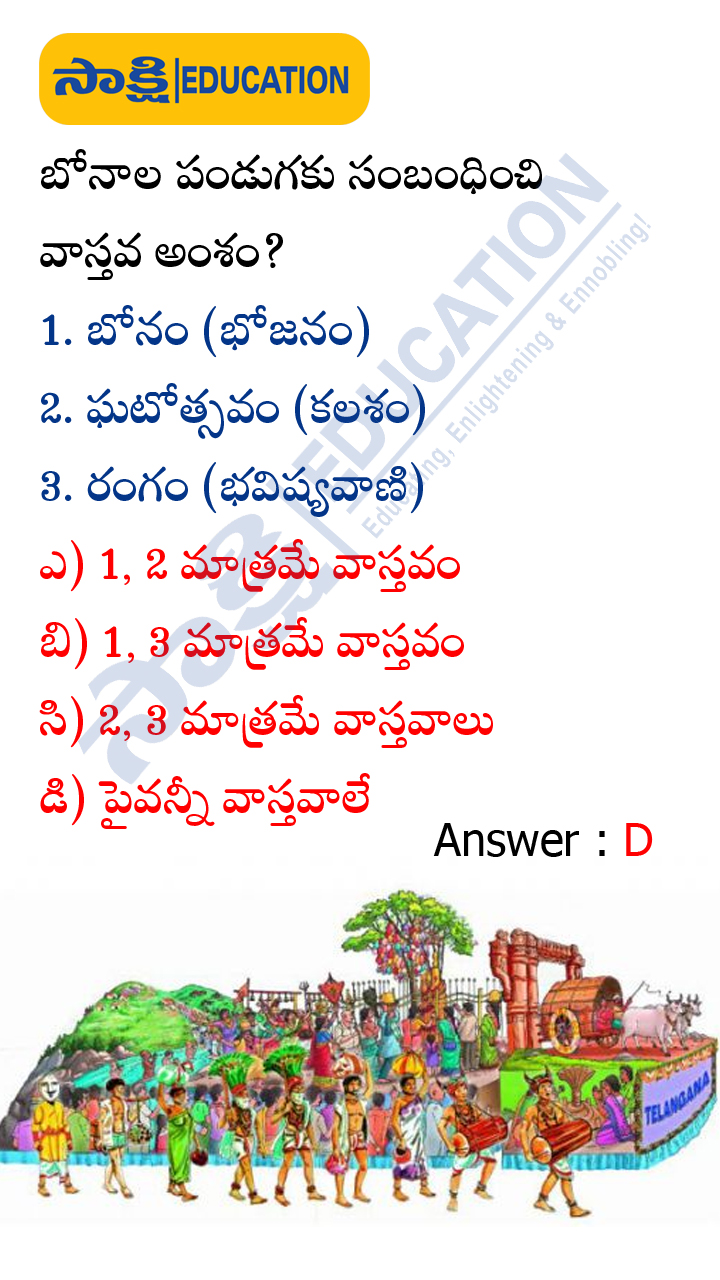 Telangana Festivals: Telangana History  Bitbank Useful for TSPSC Group 1,2,3 and 4