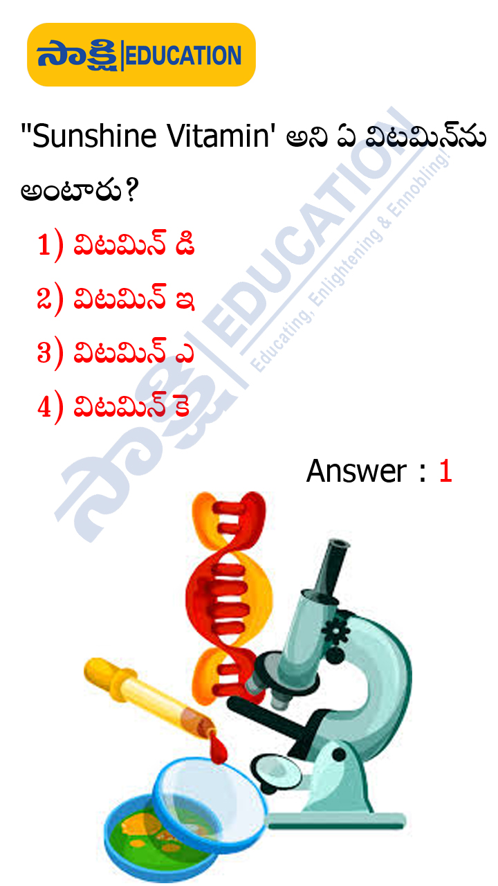 Vitamin: General Science Biology Important Bitbank for UPSC,APPSC,TSPSC and All Competitive Exams