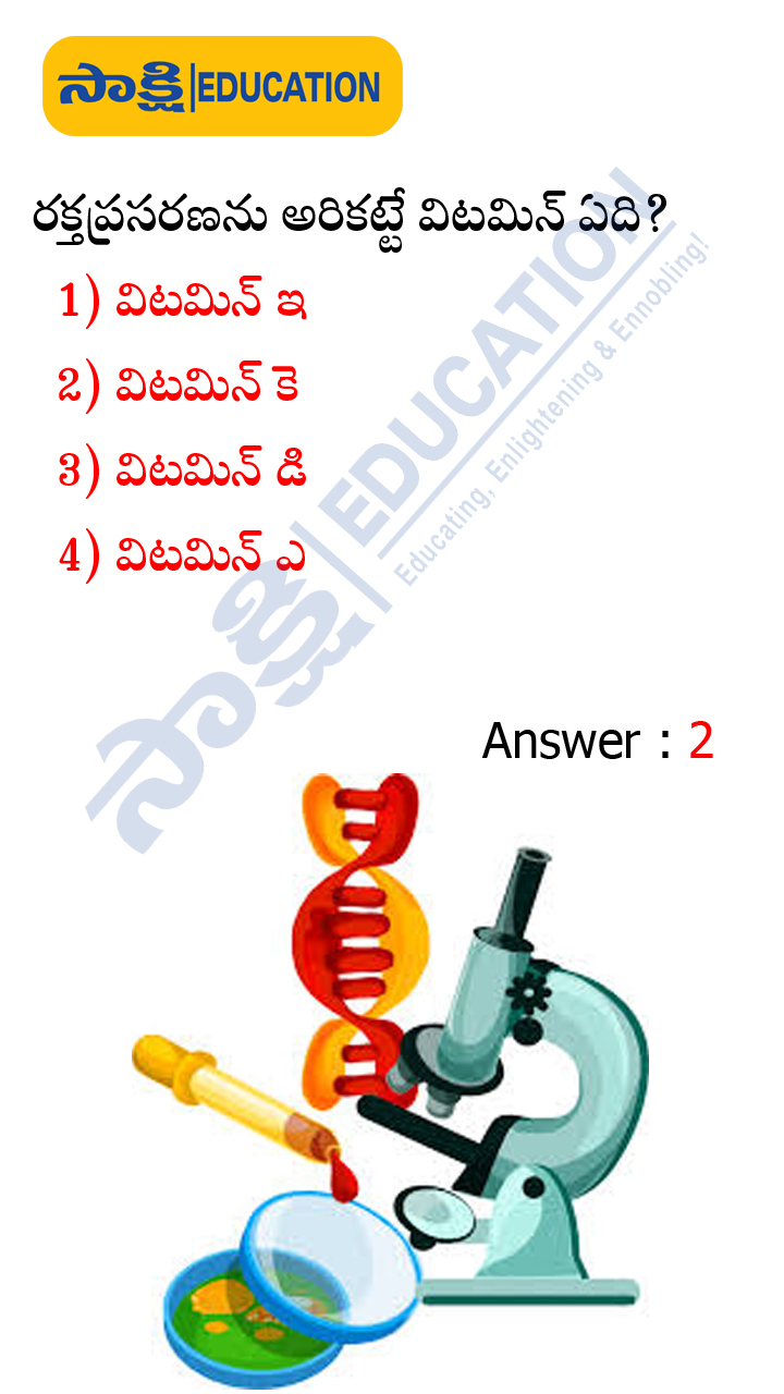 Vitamin: General Science Biology Important Bitbank for UPSC,APPSC,TSPSC and All Competitive Exams