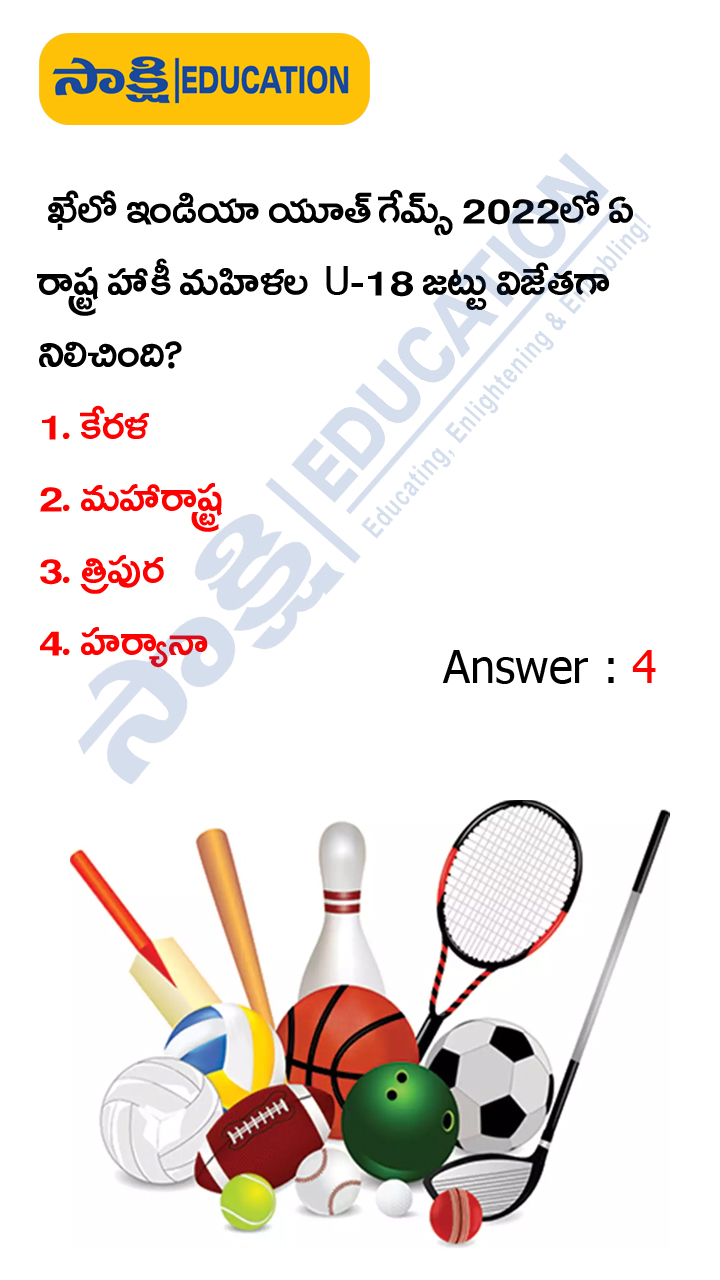 Sports: Weekly Current Affairs Quiz in Telugu (JAN 01 to 07, 2023)