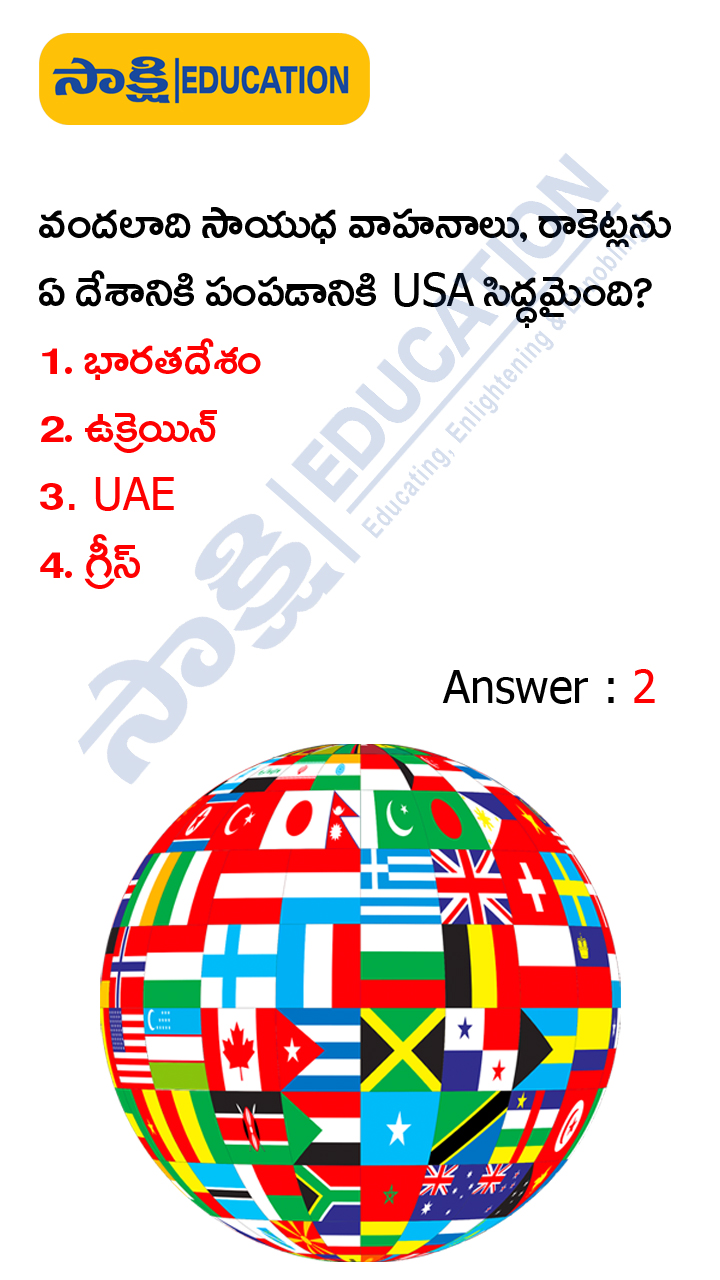 International: Weekly Current Affairs Quiz in Telugu (JAN 22 to 28, 2023)