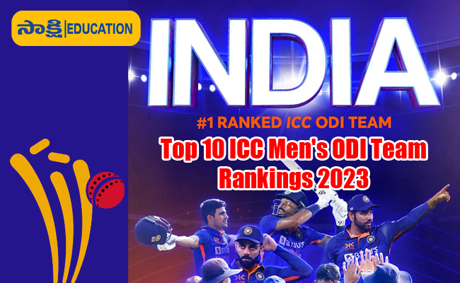 Top 10 Icc Mens Odi Team Rankings 2023 9512